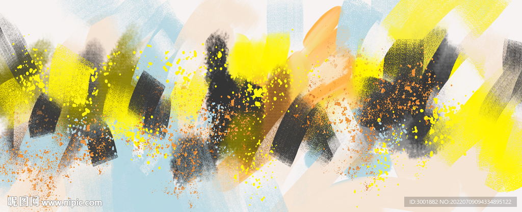 轻奢装饰画 抽象油画 彩绘