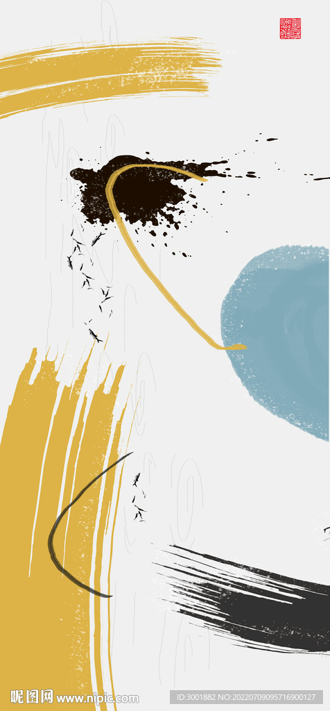 轻奢装饰画 抽象油画 彩绘