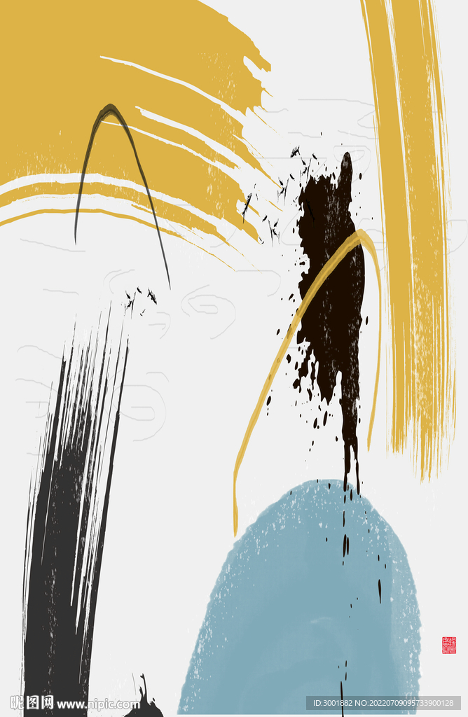 轻奢装饰画 抽象油画 彩绘