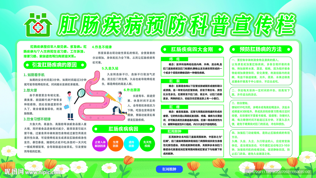 肛肠疾病预防科普展板