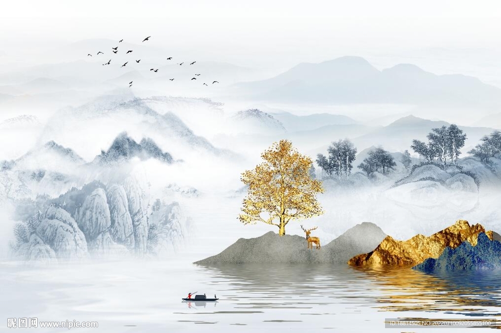 山水背景墙
