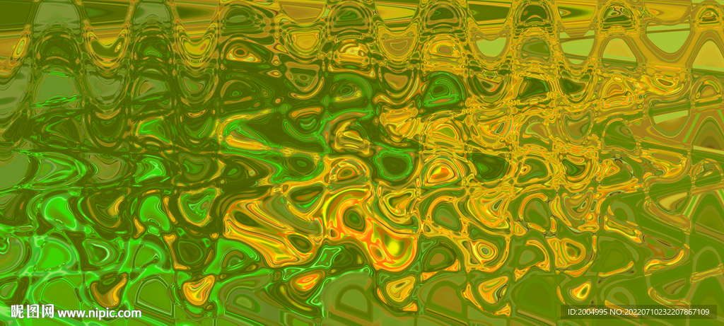 绿色动态流体画