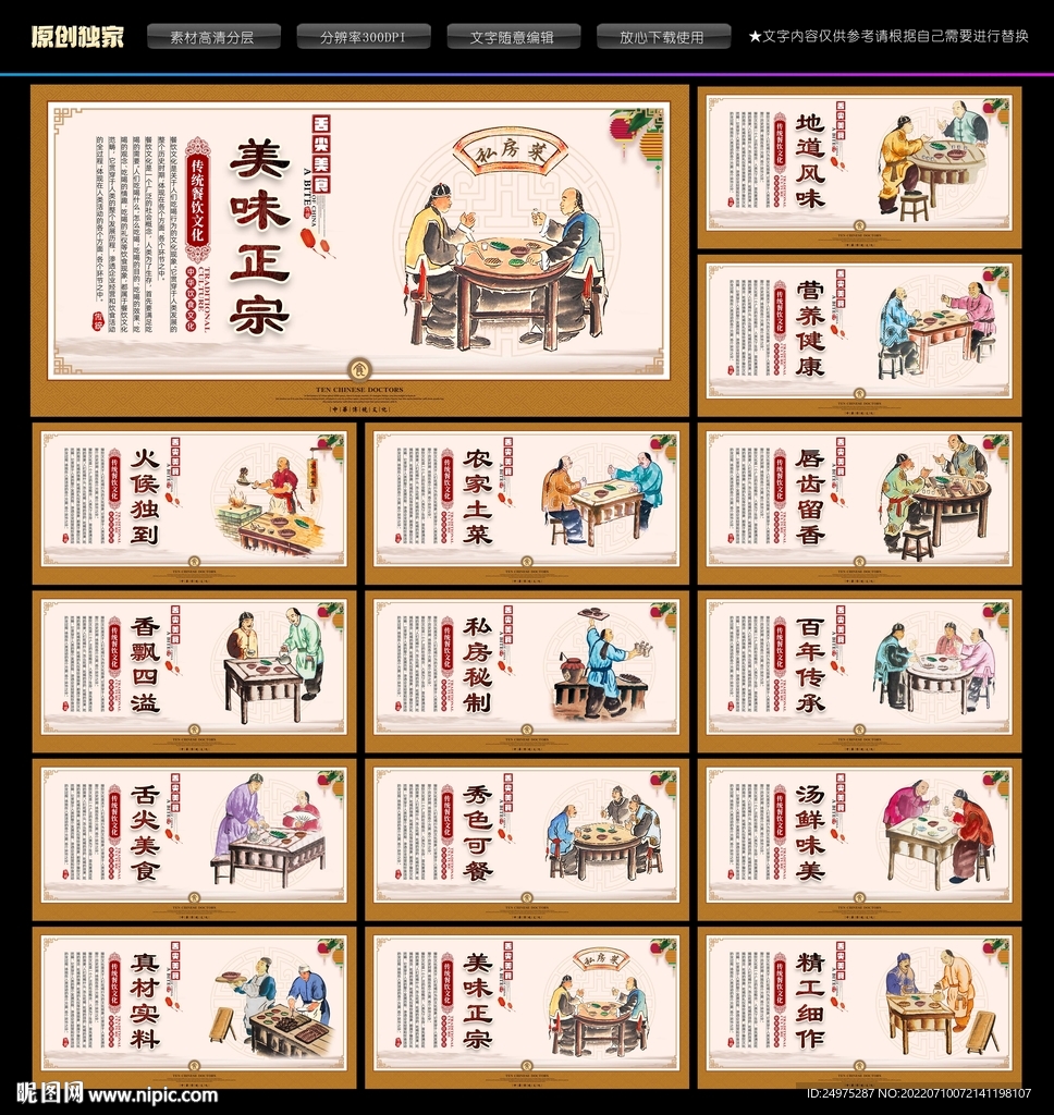 私房菜文化展板