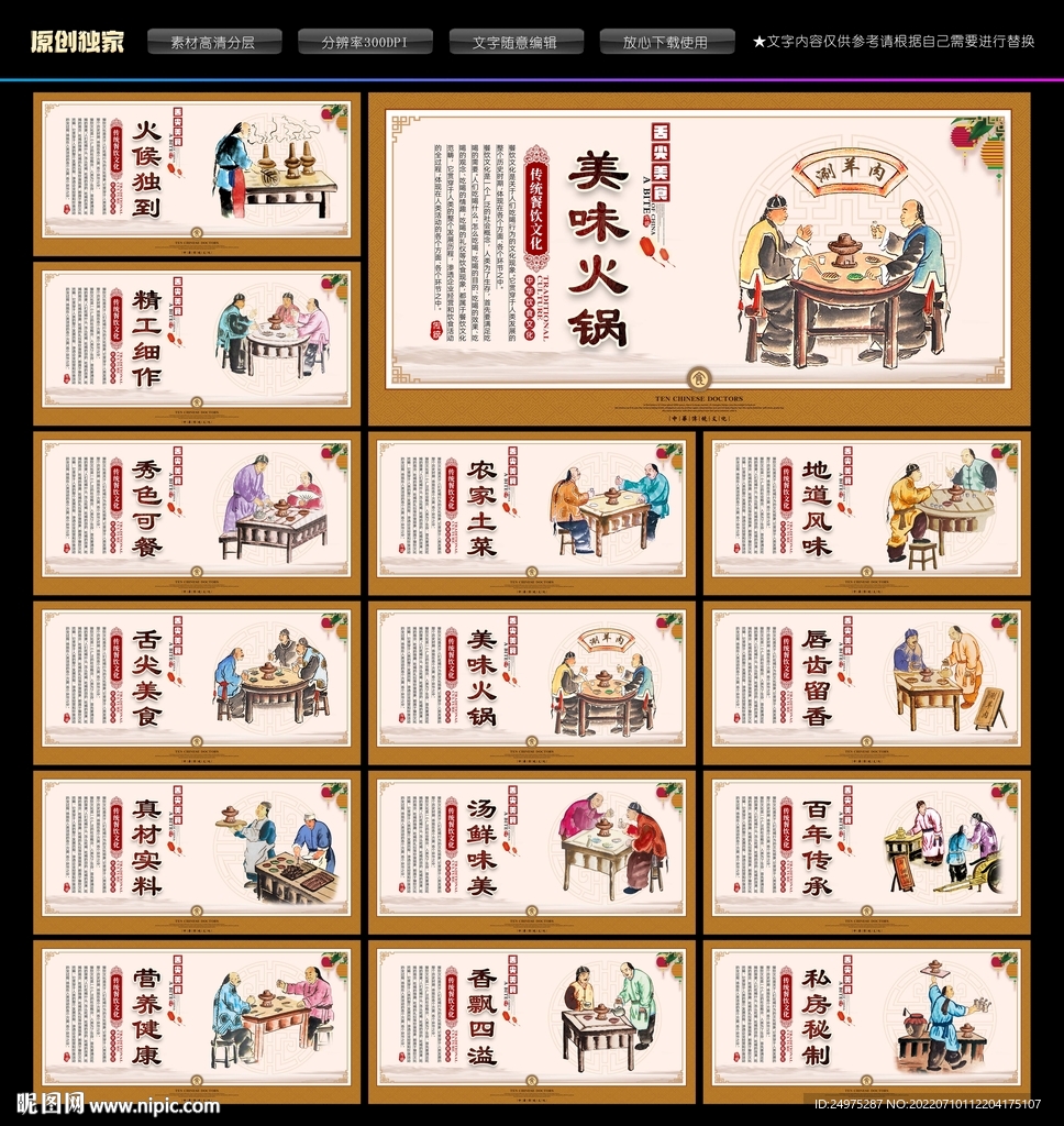 涮羊肉文化展板