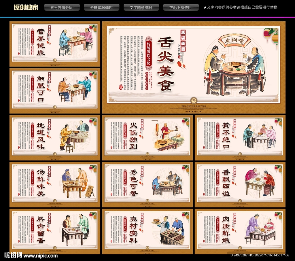 黄焖鸡文化展板