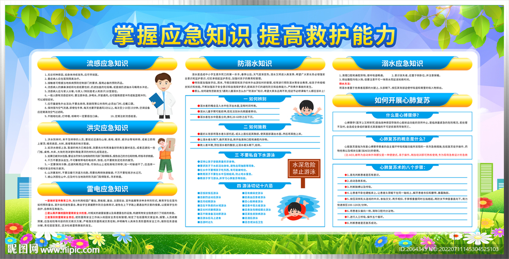 夏季应急知识宣传栏