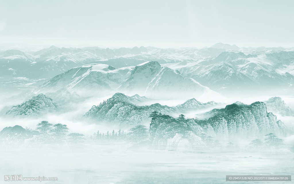 大气 高端新款山水 Tif分层