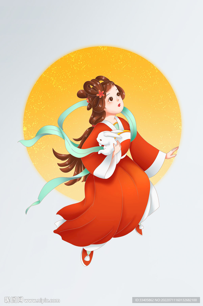 古风美女人物中秋节嫦娥形象嫦娥