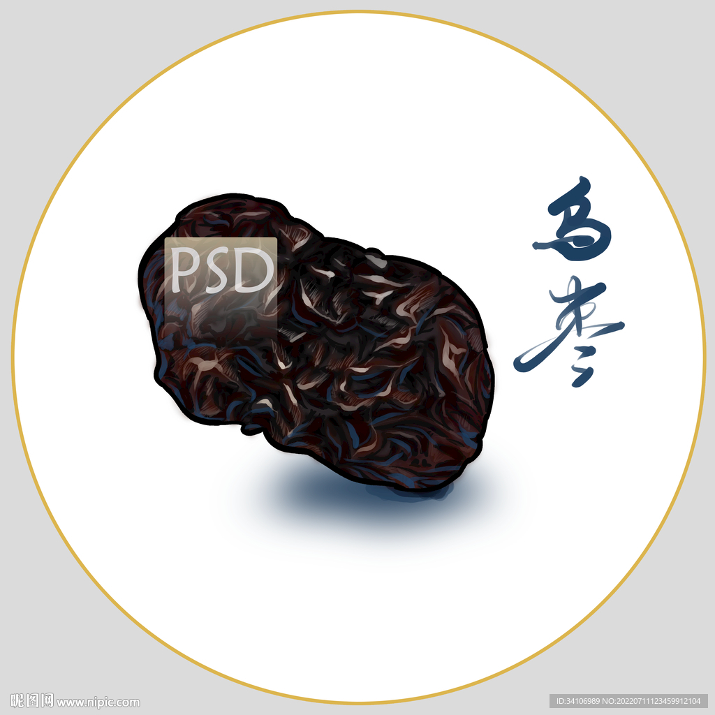 乌枣包装插画