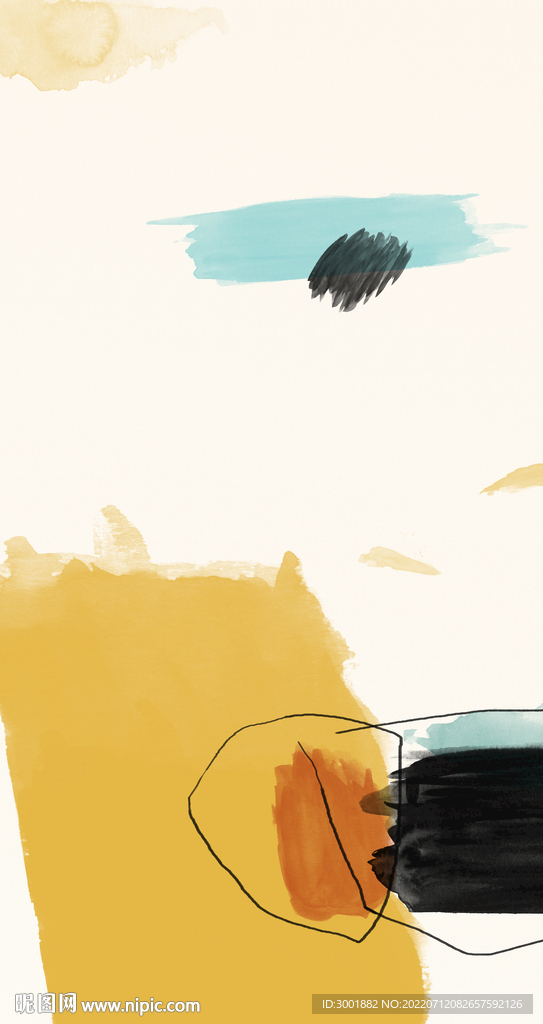 轻奢装饰画 抽象油画 彩绘