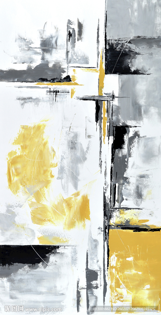 轻奢装饰画 抽象油画 彩绘