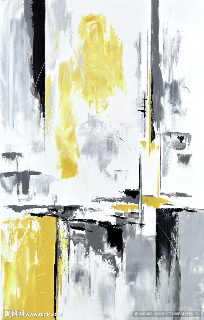 轻奢装饰画 抽象油画 彩绘