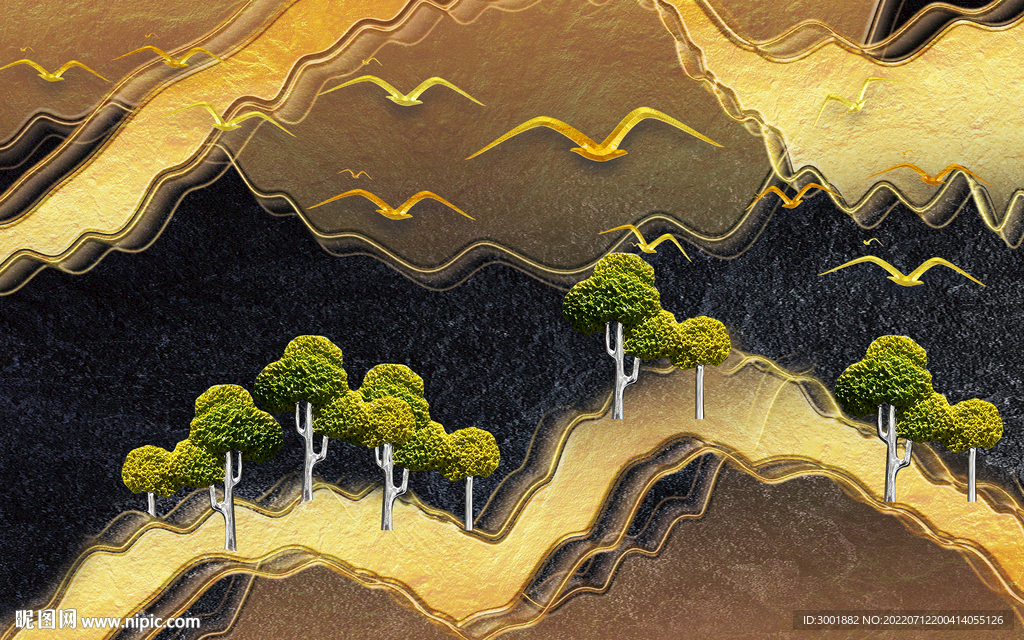 轻奢装饰画 新中式