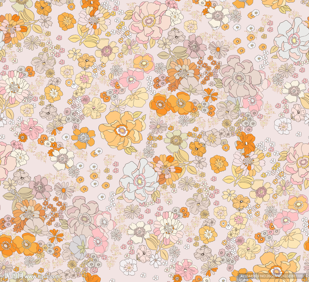 大牌 色块花