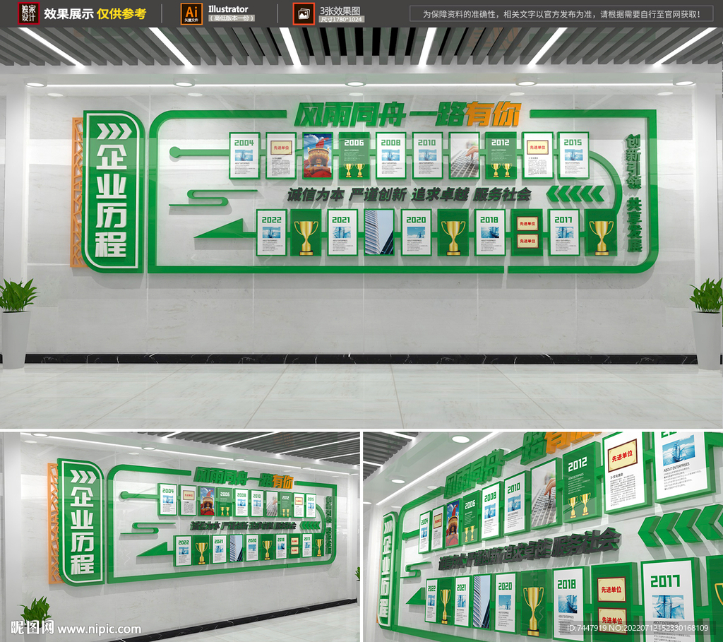 企业历程文化墙