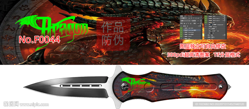 龙 东方 西方 3D 浮雕 印