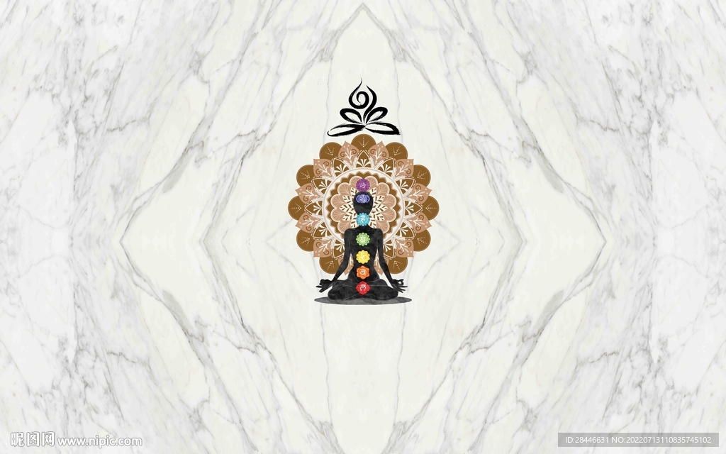 瑜伽健身大理石背景墙