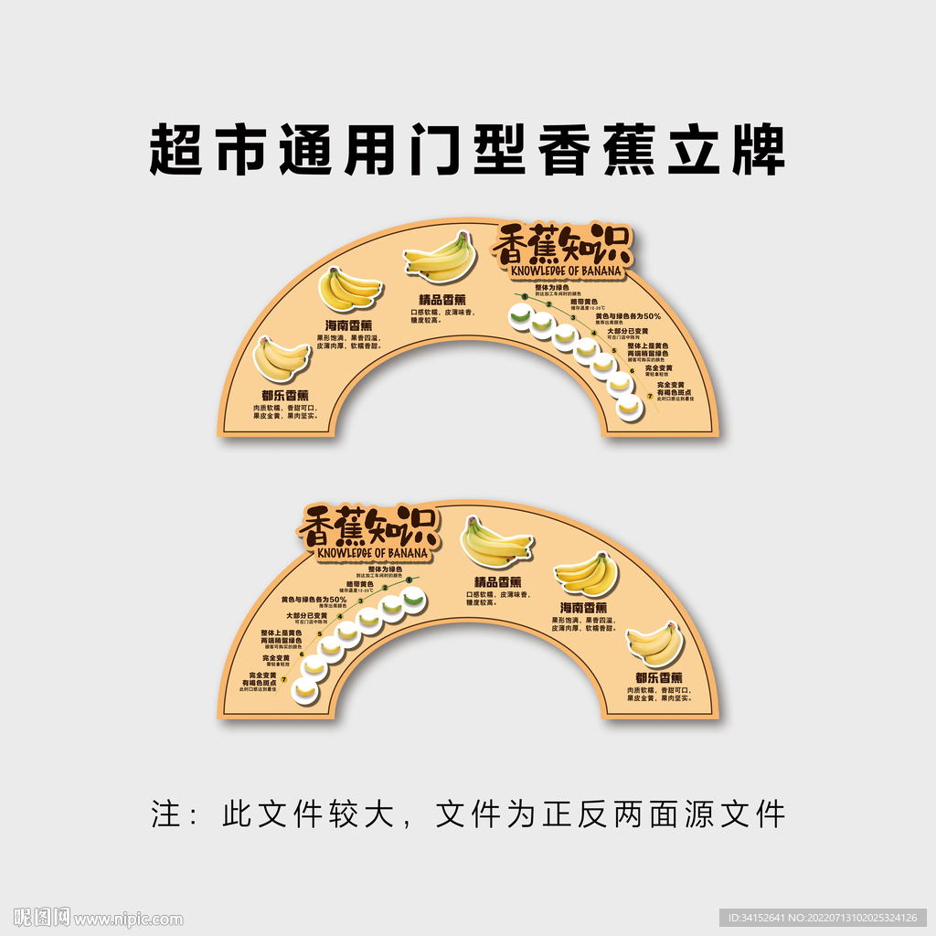 超市通用门型香蕉立牌（双面）