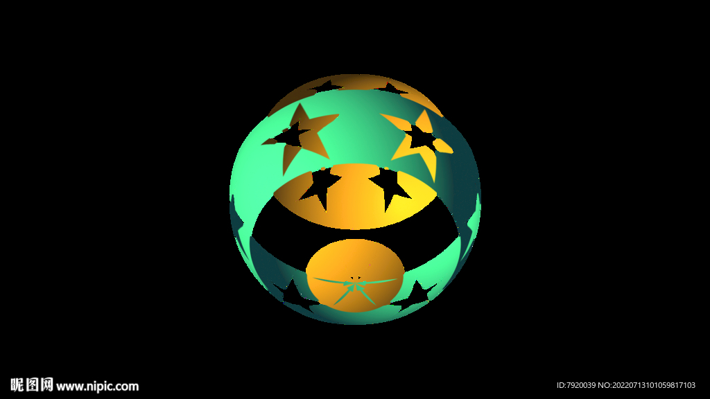 镂空花纹条纹球形免扣素材