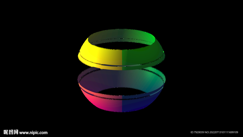 彩色条纹圆形 免扣素材