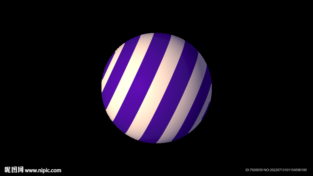 白紫条纹球体免扣素材