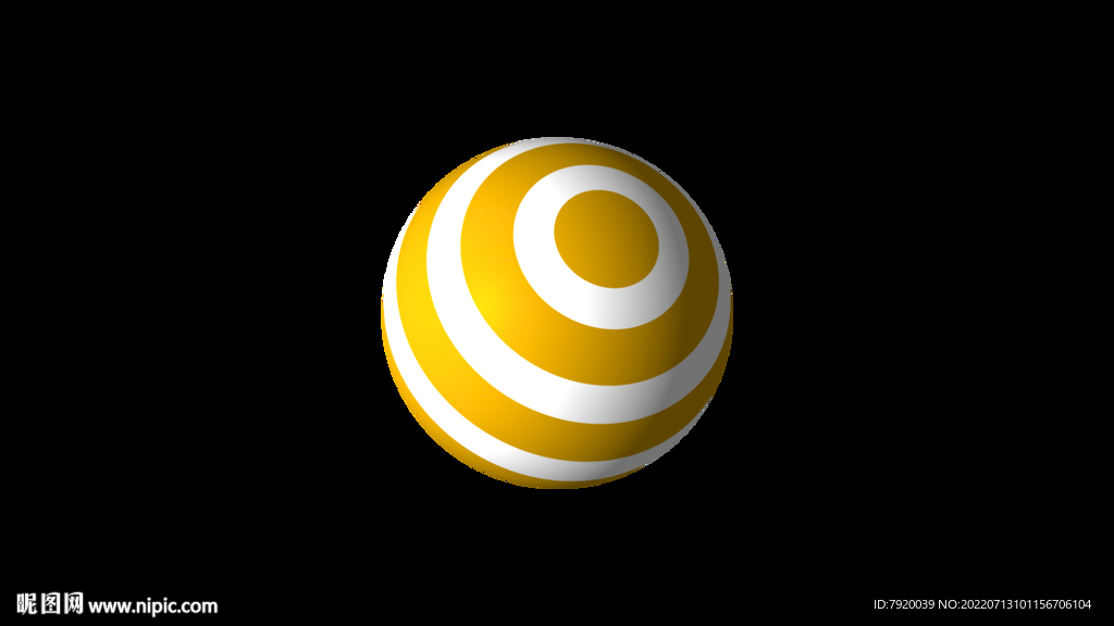 黄白条纹球体免扣素材