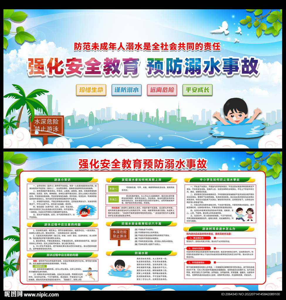 预防溺水宣传栏