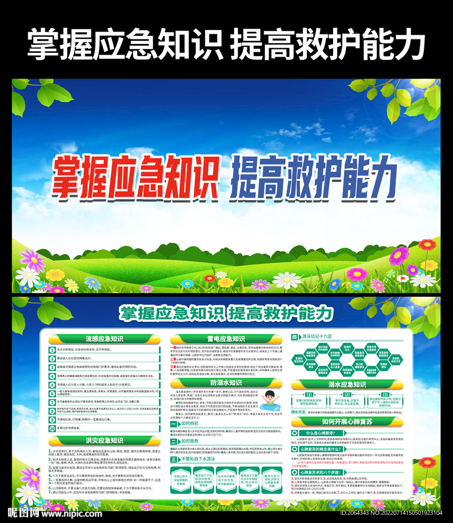 夏季应急知识宣传栏