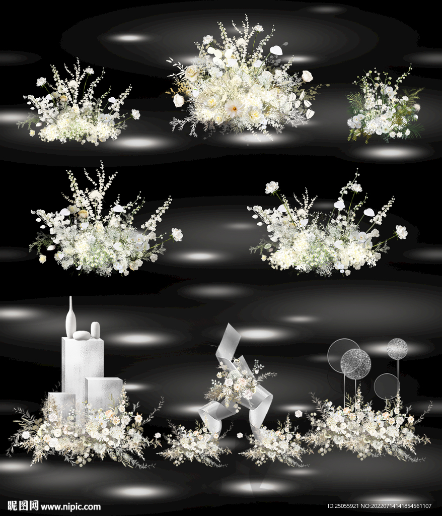 白色婚礼小清新花艺