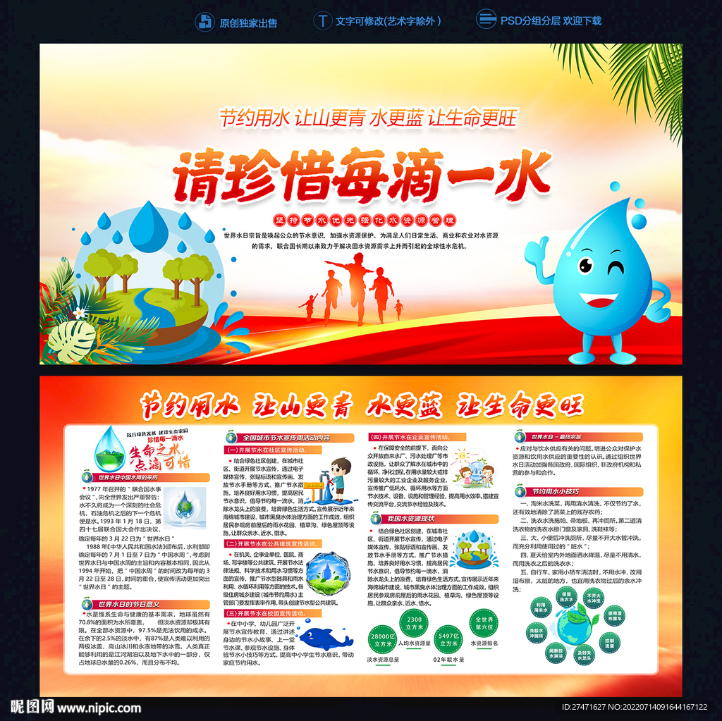 节约用水宣传栏