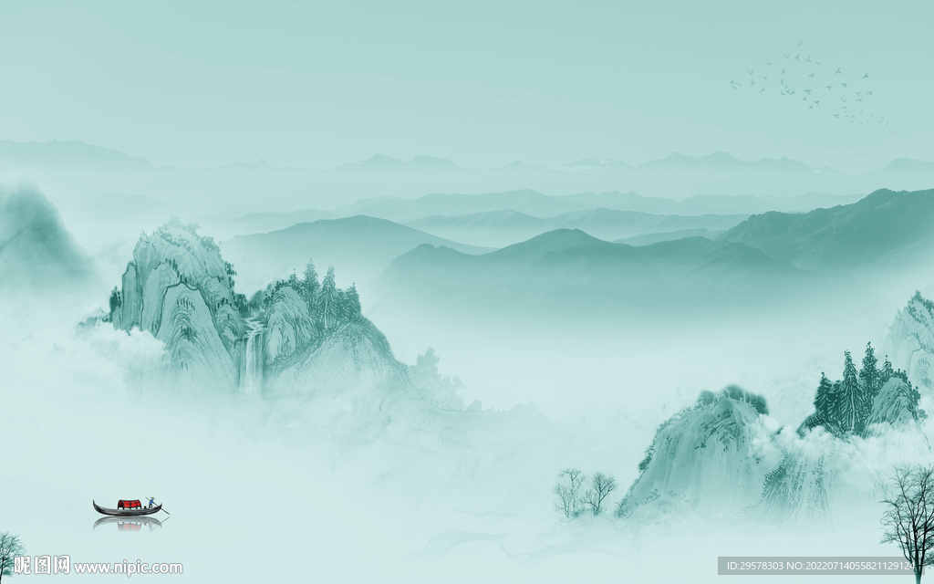 新款 别墅客厅山水 TIf分层