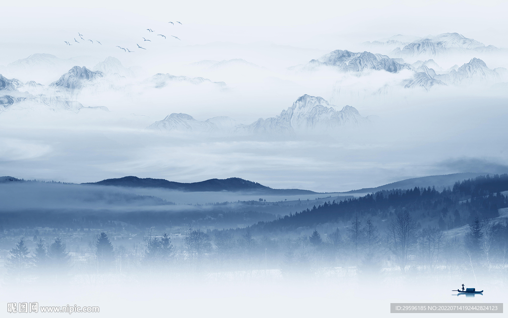 意境现代新山水画 TIf分层