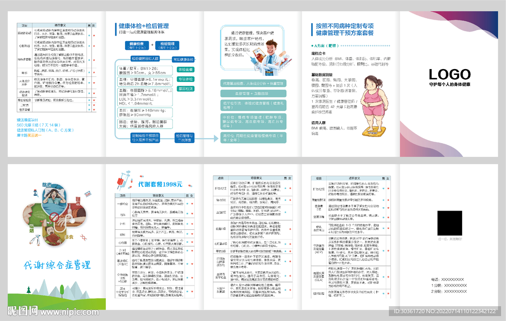 健康管理体检知识宣传折页