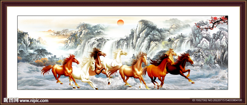 骏马图八马图八骏图