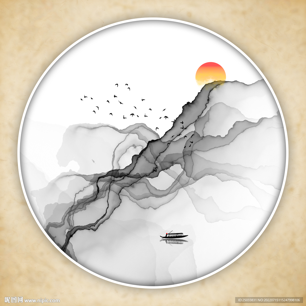禅意水墨画
