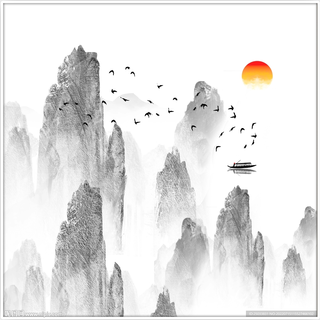 禅意水墨画