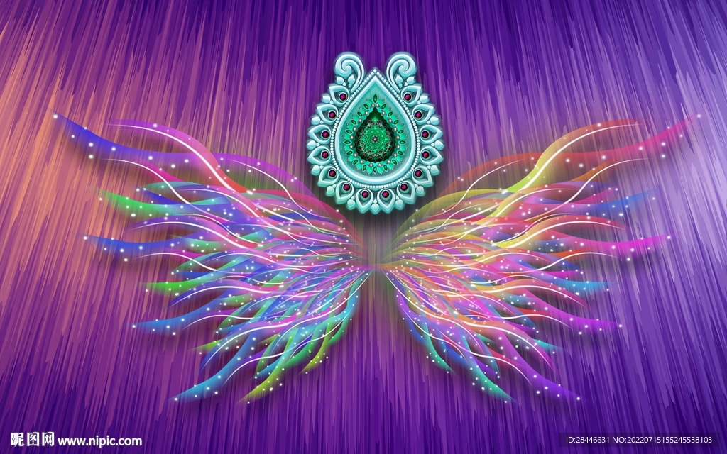 网红翅膀打卡直播背景墙