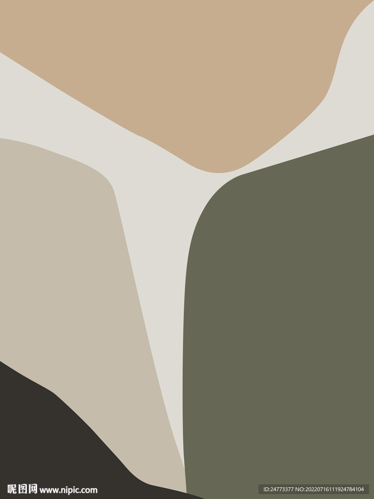 抽象色块装饰画