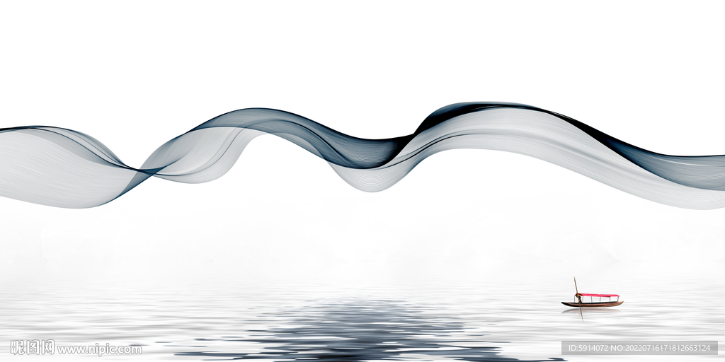 轻奢装饰画 线条抽象画