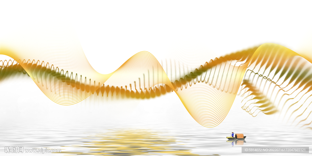 轻奢装饰画 线条抽象画