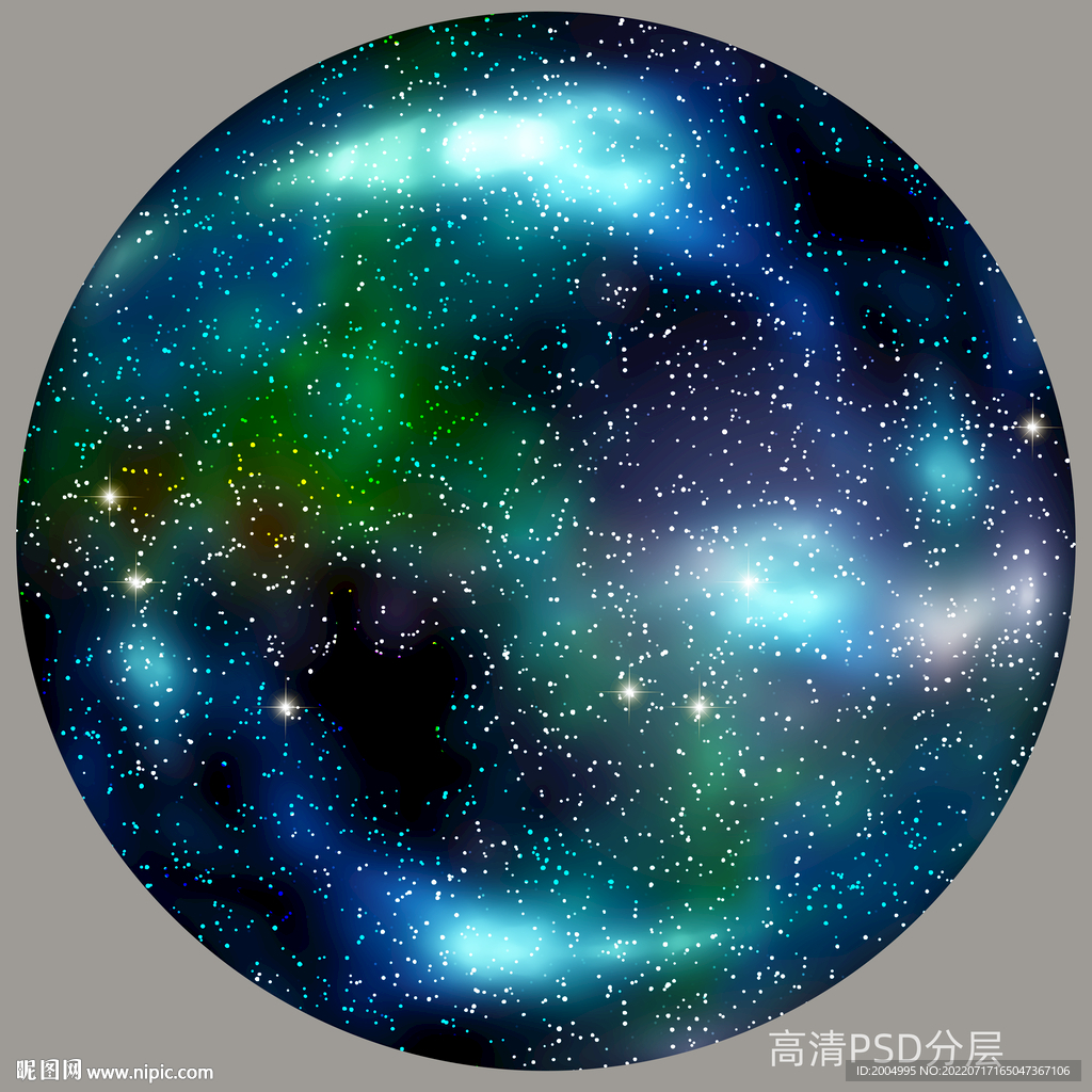 高清圆形星空