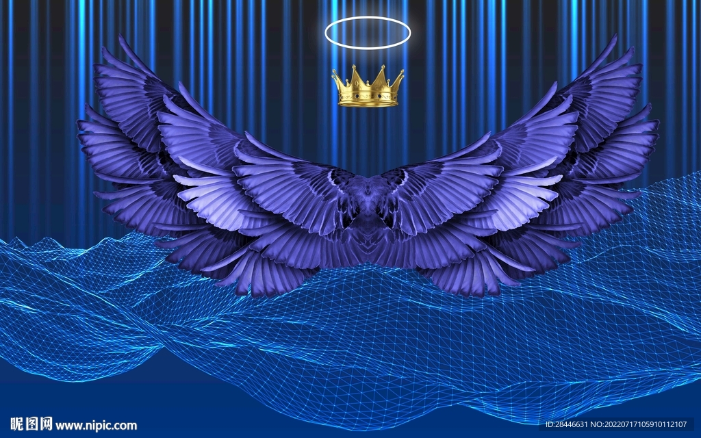 网红翅膀打卡直播背景墙