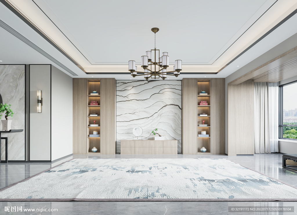 新中式客厅背景墙