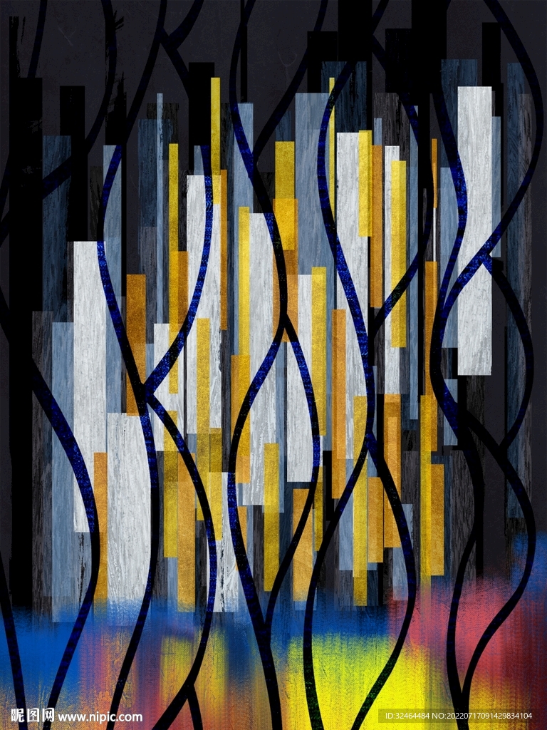 现代简约抽象油画