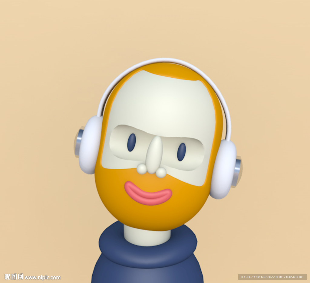 C4D低面体人物模型