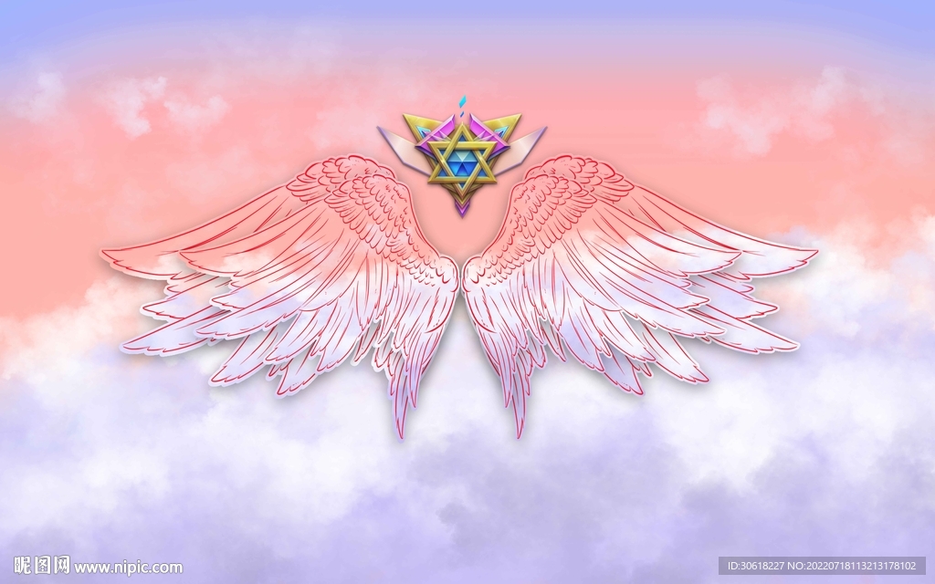 网红翅膀背景墙