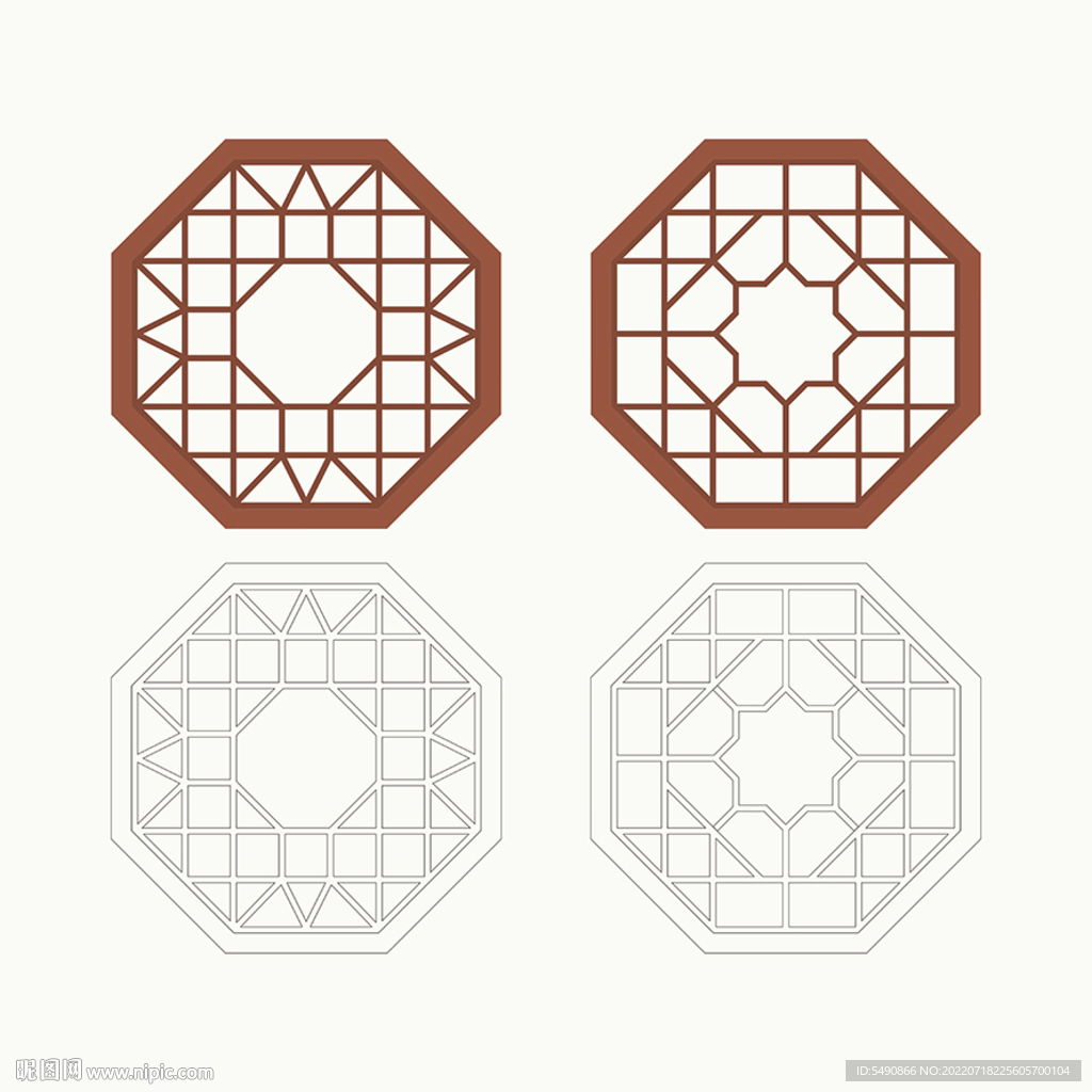 八边形窗花格