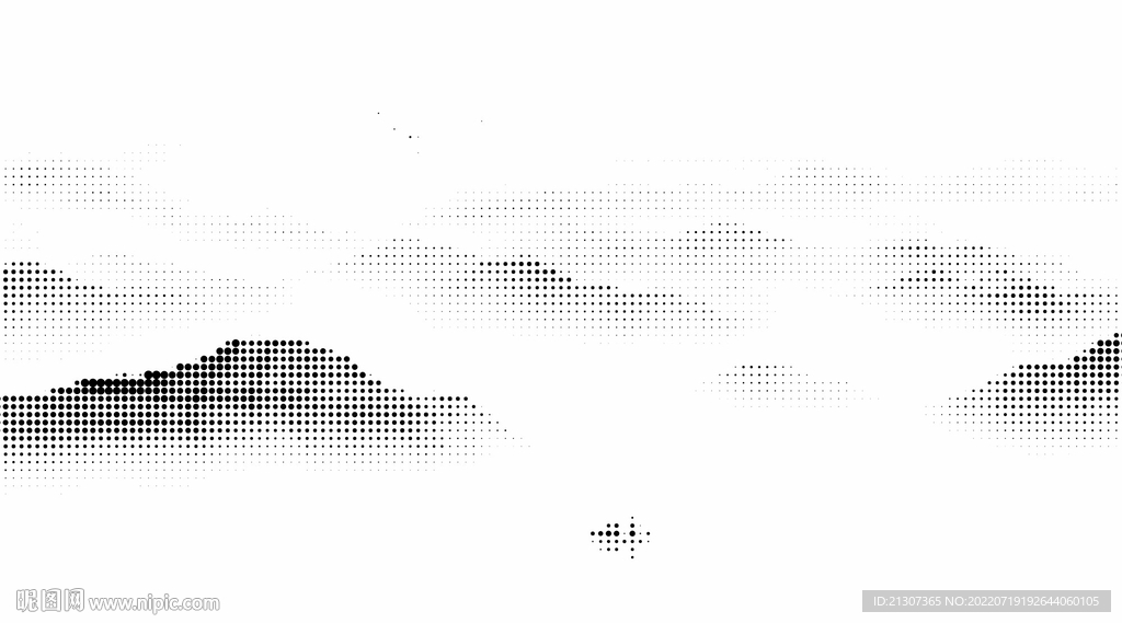 激光镂空水墨山水画半调挂网