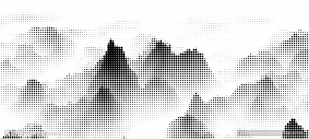 激光镂空水墨山水画半调挂网