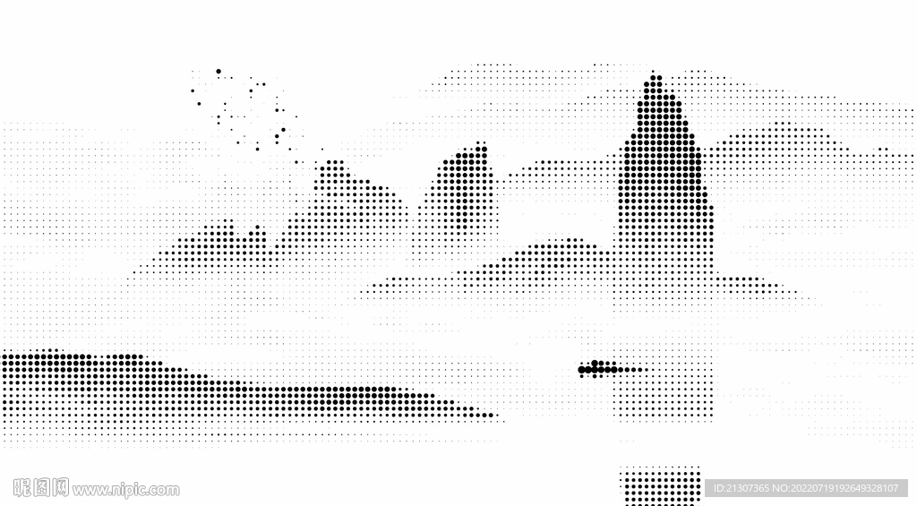 激光镂空水墨山水画半调挂网